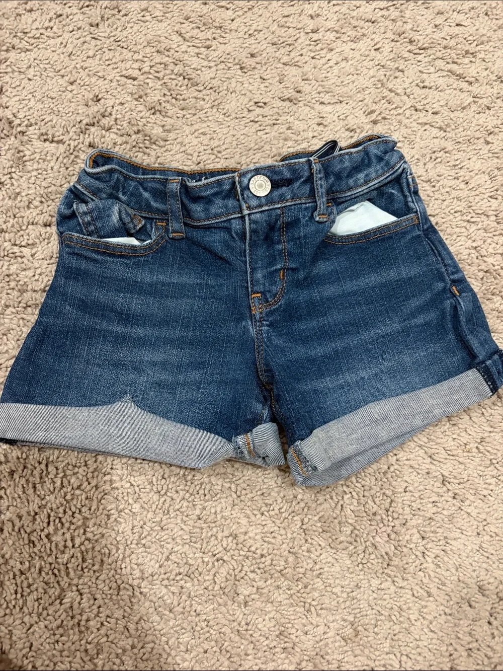 GAP Dark Blue Denim Roll Cuff Kids Shorts